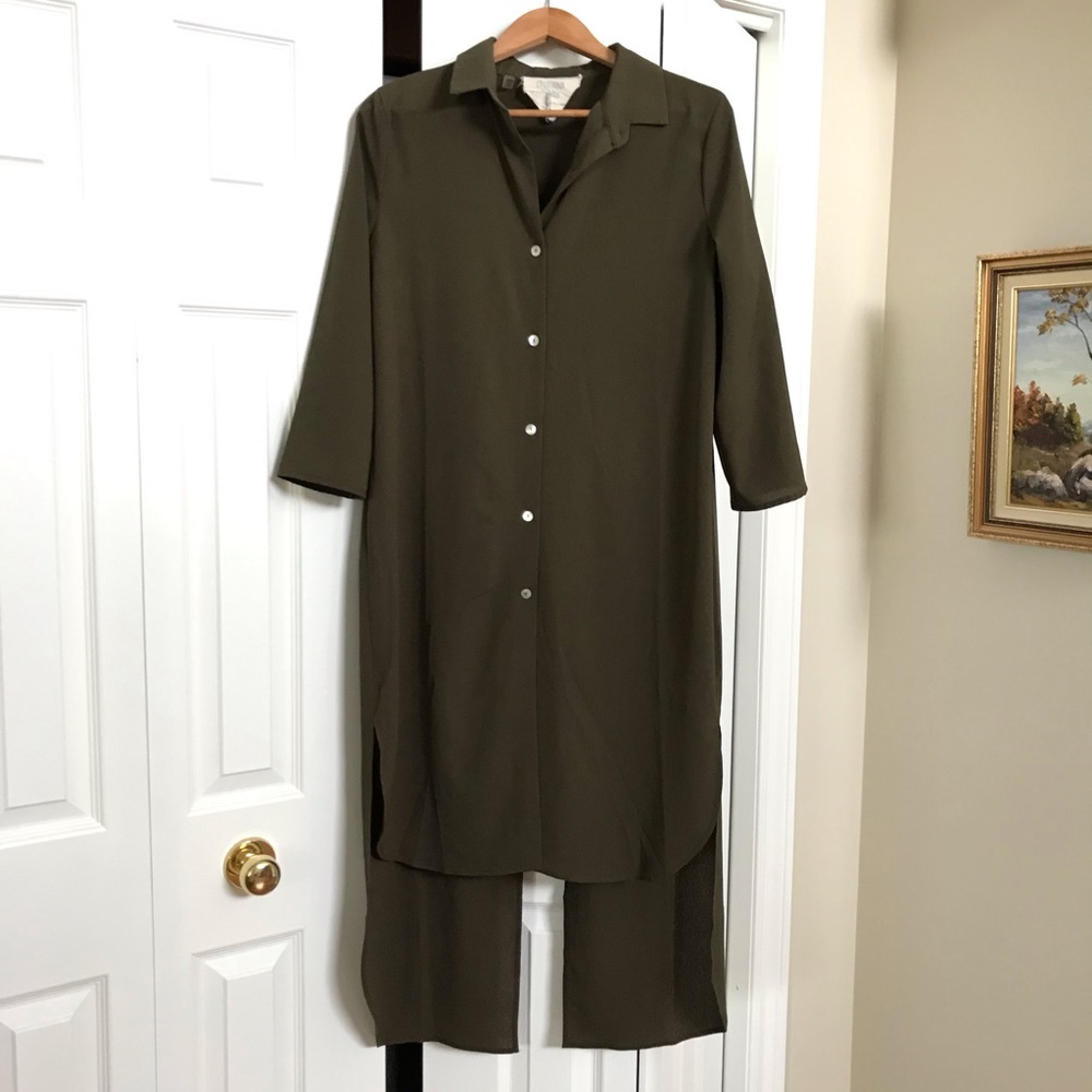 Long button down shirt - California Moon Rise